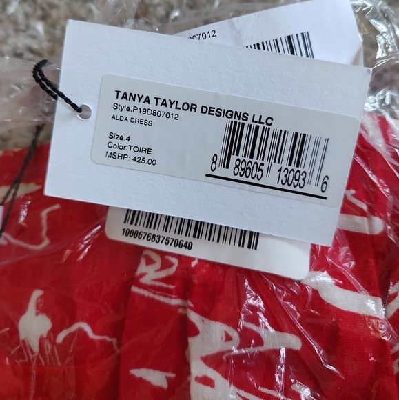 TANYA TAYLOR Linen Alda Toile Dress size 4 - Picture 4 of 5